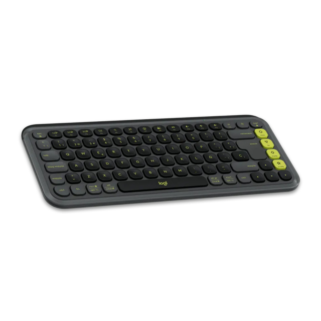 Kit de Teclado y Mouse Inalámbrico Logitech POP Icon Combo | Bluetooth | Baterías Incluidas | Español | Negro / Verde | 920-013052