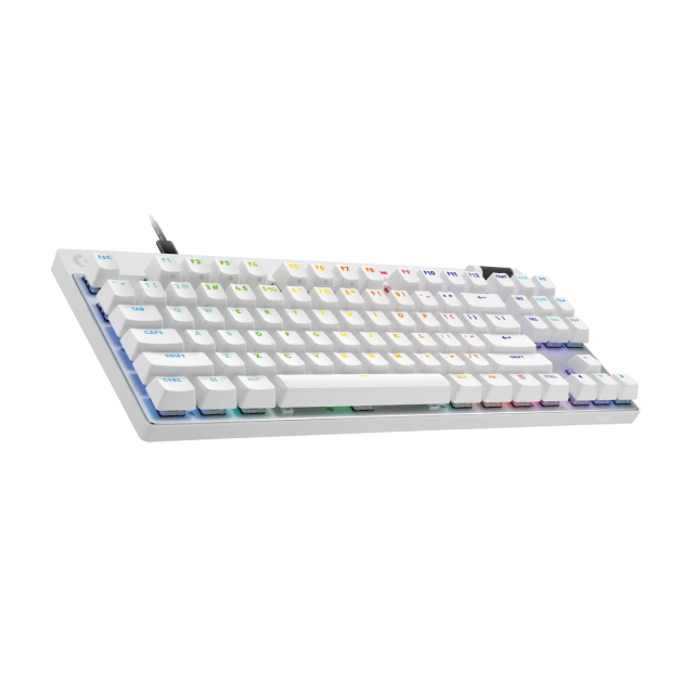 Teclado Alámbrico Logitech PRO X TKL RAPID | Interruptores magnético-analógicos | Color Blanco | Inglés | 920-013132