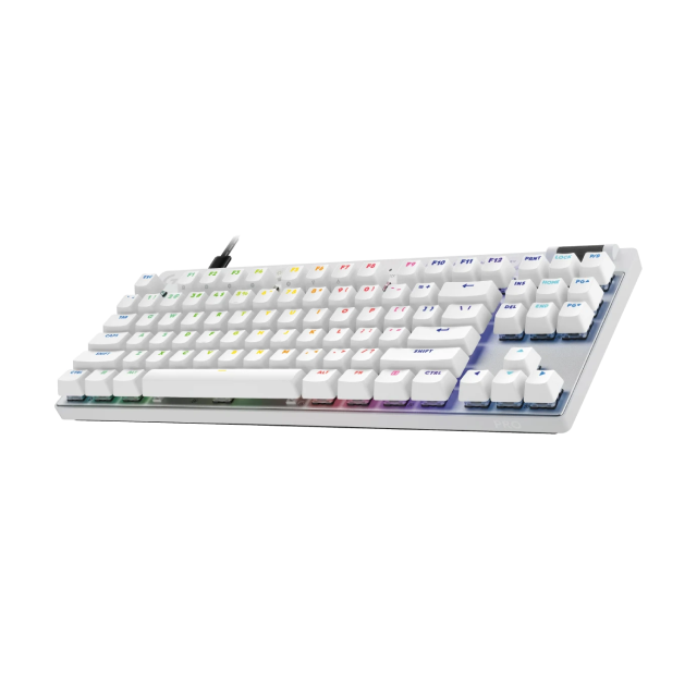 Teclado Alámbrico Logitech PRO X TKL RAPID | Interruptores magnético-analógicos | Color Blanco | Inglés | 920-013132