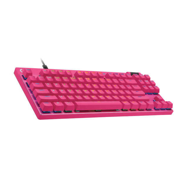 Teclado Alámbrico Logitech PRO X TKL RAPID | Interruptores magnético-analógicos | Color Rosa | Inglés | 920-013133