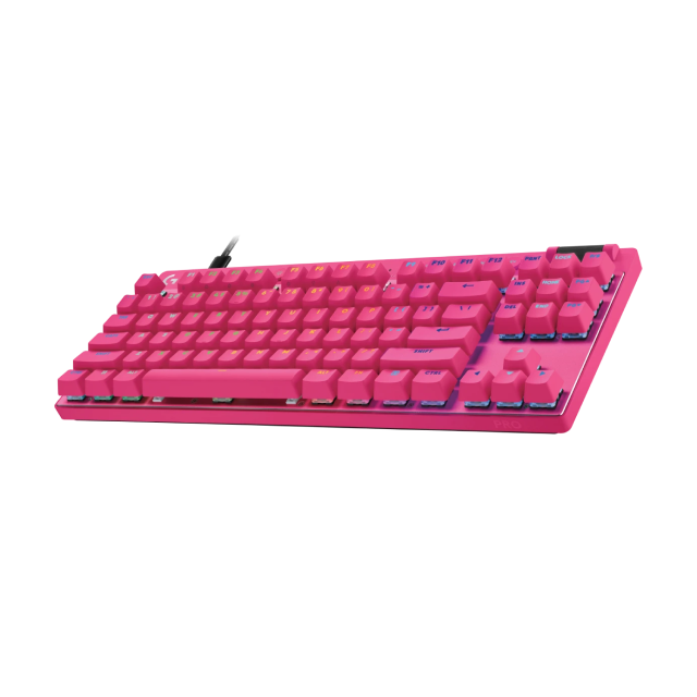 Teclado Alámbrico Logitech PRO X TKL RAPID | Interruptores magnético-analógicos | Color Rosa | Inglés | 920-013133