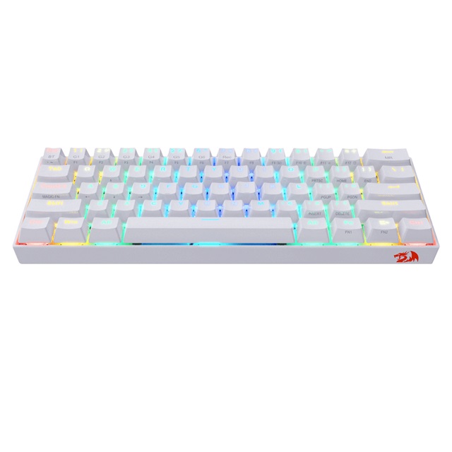 TECLADO INALAMBRICO MECANICO REDRAGON DRACONIC BLANCO RGB 60% SWITCH CAFE (INGLÉS)(HOTSWAP) / K530W-RGB