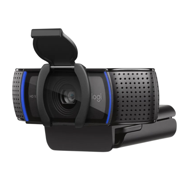 Cámara Web HD Logitech C920S PRO | Micrófono Estéreo | 3 Mpx | 1080p (FHD) / 720p (HD) | 30 FPS | USB-A | Negro | 960-001257