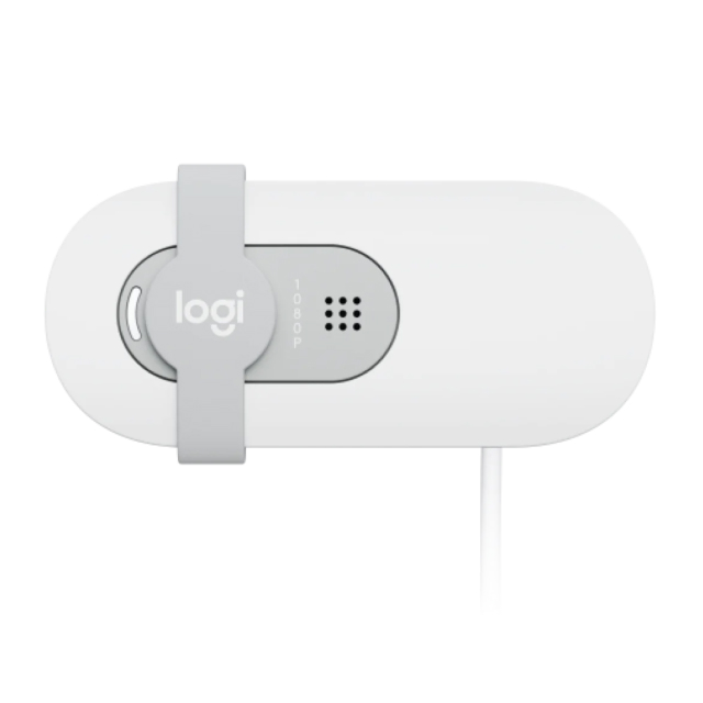 Cámara Web HD Logitech BRIO 100 | Micrófono Omnidireccional | 2 Mpx | 1920 x 1080 (FHD) / 1280 x 720 (HD) | 30 FPS | Blanco (Blanco Crudo) | 960-001615