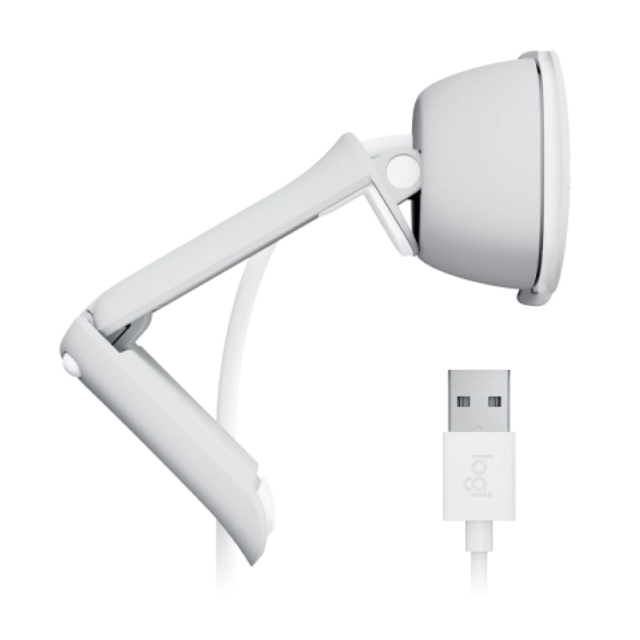 Cámara Web HD Logitech BRIO 100 | Micrófono Omnidireccional | 2 Mpx | 1920 x 1080 (FHD) / 1280 x 720 (HD) | 30 FPS | Blanco (Blanco Crudo) | 960-001615