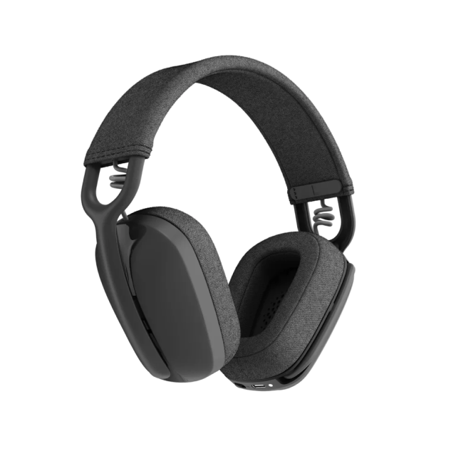 Diadema Inalámbrica Logitech ZONE VIBE 100 | Bluetooth: 5.2  | Microfono Omnidireccional | Batería integrada | Cable de carga USB-C | Color Grafito | 981-001214