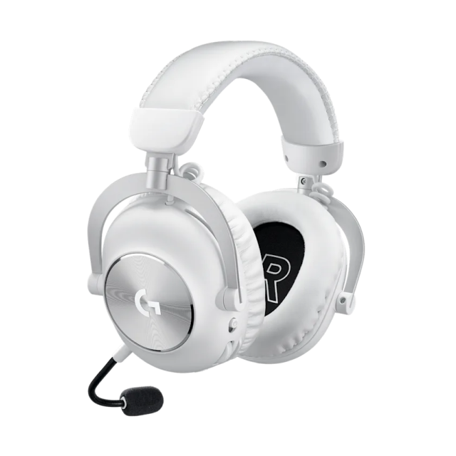 Diadema Gamer Inalámbrica Logitech G PRO X 2 | Hasta 50 Horas de Batería Recargable | Micrófono Cardioide Desmontable | Blue VO!CE | Sonido Surround DTS Headphone:X 2.0 | 2.4 GHz / Bluetooth / 3.5 mm | PC / PS4 / PS5 / Switch | Blanco | 981-001268