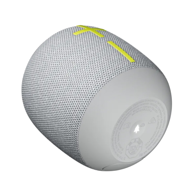 Bocina Portátil Logitech Ultimate Ears Wonderboom 4 | Hasta 14 Horas de Batería | Certificación IP67 / Resistente al Polvo / Agua / Suciedad | Modo Outdoor / Modo Podcast | Flota en el Agua | Gris (Joyous Bright) | 984-001891