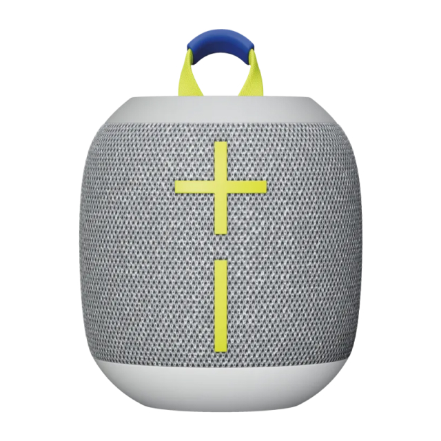 Bocina Portátil Logitech Ultimate Ears Wonderboom 4 | Hasta 14 Horas de Batería | Certificación IP67 / Resistente al Polvo / Agua / Suciedad | Modo Outdoor / Modo Podcast | Flota en el Agua | Gris (Joyous Bright) | 984-001891