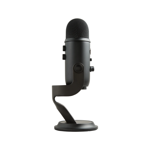 Micrófono USB Blue Yeti | Con soporte | Windows 10 / macOS | Ideal para Podcast/Streaming | Color Negro| 988-000504
