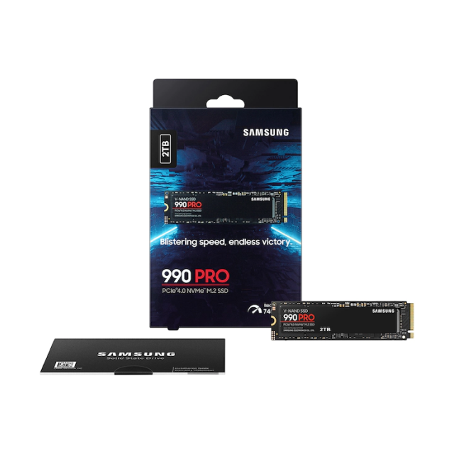 Memoria Interna SSD Samsung Serie 990 PRO 2TB | M.2 | PCIe Gen4. X4 | NVMe 2.0c |  MZ-V9P2T0B/AM