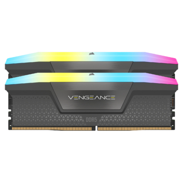 Kit Memoria RAM Corsair Vengeance RGB DDR5 | 5200MHz | 64GB (2x32GB) | CL40 | Gris | CMH64GX5M2B5200Z40K
