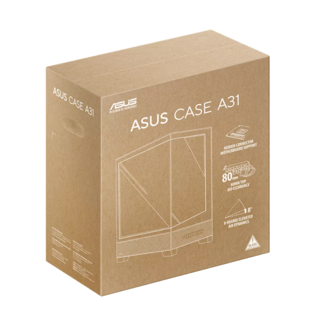 Gabinete ASUS A31 | ATX | USB | Back Connect Compatible | Cristal Templado | Blanco | A31/WHT/TG 