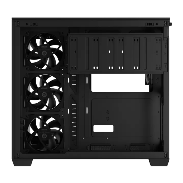 Gabinete ASUS A32 PLUS | Media Torre | ATX / Micro ATX / Mini ITX | 2 x USB A / 1 x USB C | Incluye 4 Ventiladores ARGB | Cristal Templado Panorámico | Negro | A32 PLUS/BK/TG/ARGB