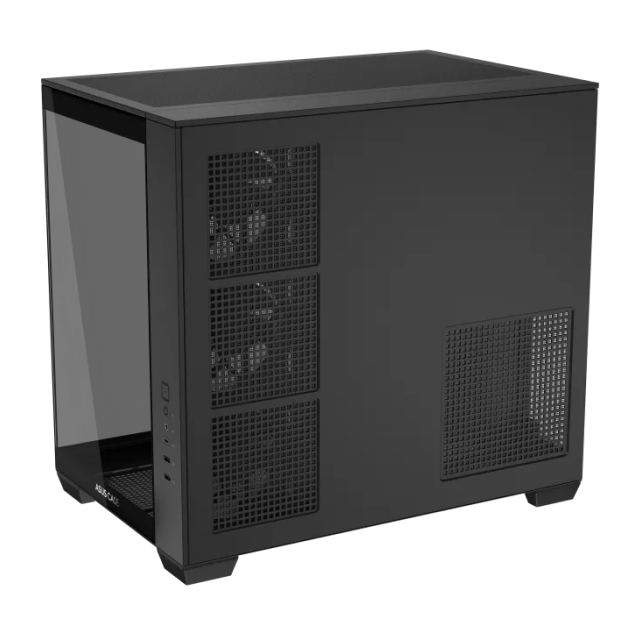 Gabinete ASUS A32 PLUS | Media Torre | ATX / Micro ATX / Mini ITX | 2 x USB A / 1 x USB C | Incluye 4 Ventiladores ARGB | Cristal Templado Panorámico | Negro | A32 PLUS/BK/TG/ARGB