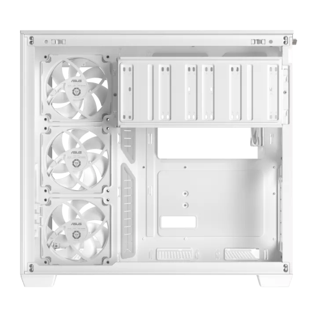 Gabinete ASUS A32 PLUS | Media Torre | ATX / Micro ATX / Mini ITX | 2 x USB A / 1 x USB C | Incluye 4 Ventiladores ARGB | Cristal Templado Panorámico | Blanco | A32 PLUS/WT/TG/ARGB