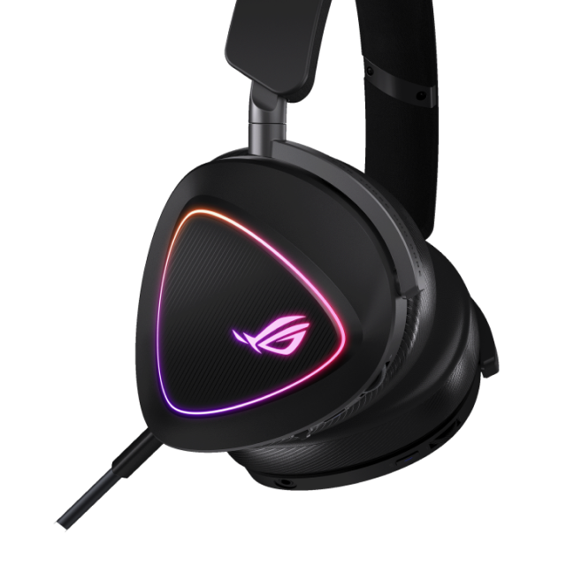 Audífonos Gamer Inalámbricos ASUS ROG Delta II | Micrófono Desmontable | Hasta 110 Horas de Batería | 2.4 GHz / Bluetooth / 3.5 mm | Audio Simultáneo en 2 Dispositivos | PC / Mac / PS4 / PS5 / Nintendo Switch / Móvil | RGB | Negro | A701 ROG DELTA II