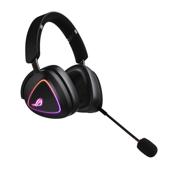Audífonos Gamer Inalámbricos ASUS ROG Delta II | Micrófono Desmontable | Hasta 110 Horas de Batería | 2.4 GHz / Bluetooth / 3.5 mm | Audio Simultáneo en 2 Dispositivos | PC / Mac / PS4 / PS5 / Nintendo Switch / Móvil | RGB | Negro | A701 ROG DELTA II