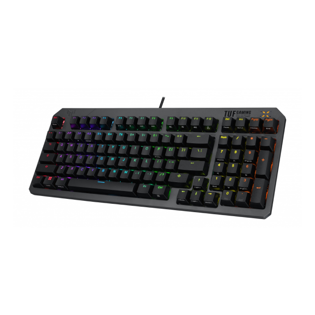 Teclado ASUS TUF Gaming K3 Gen II | Alámbrico | Mecánico | Switches RGB RED | 96%  ( 97 teclas ) | impermeabilización IP57 | QWERTY en Inglés (US) | RA07 TUF K3 GEN II/RD/CA/ABS