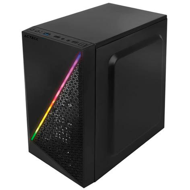 Gabinete Acteck Kioto GC460 | MATX | RGB | Incluye Fuente de Poder 500W | AC-933070