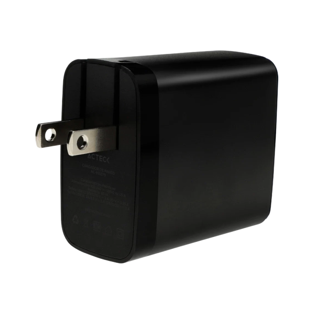 Cargador de Pared Acteck Energon Pro CE707 | Carga Ultra Rápida | 65W | USB-A / USB-C | Color Negro | AC-935579