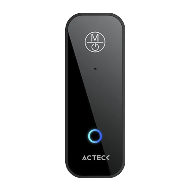 Receptor y Transmisor Bluetooth Acteck Shift Plus AB424 | Convierte Dispositivos de Audio con Entrada 3.5mm a Bluetooth 5.1| Controles de Volumen | Puerto de Carga USB-C | Negro | AC-939775