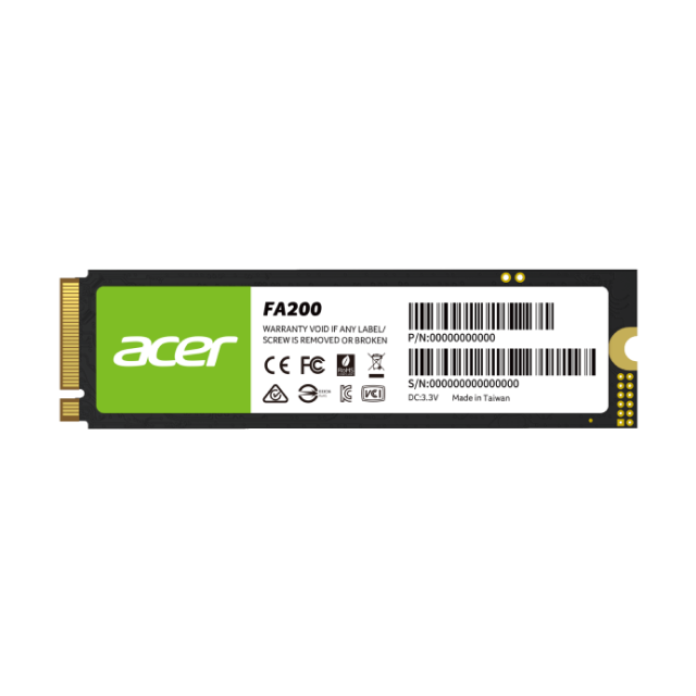 Unidad SSD Acer FA200 | 1TB | M.2 NVMe |  Hasta 7200 MB/S Lectura | Hasta 6200 MB/s Escritura | BL.9BWWA.124