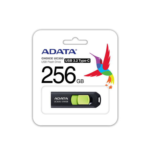 Memoria Flash Adata 256Gb - USB 3.2 Type-C - ACHO-UC300-256G-RBK/GN