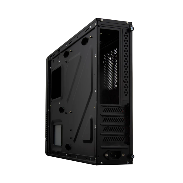 Gabinete Slim Acteck Atom GS240 | Negro | M-ATX | 2x USB 2.0 +1xFan | Incluye fuente de poder 450W | AC-92904