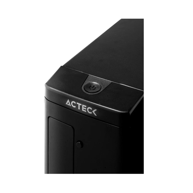 Gabinete Slim Acteck Atom GS240 | Negro | M-ATX | 2x USB 2.0 +1xFan | Incluye fuente de poder 450W | AC-92904