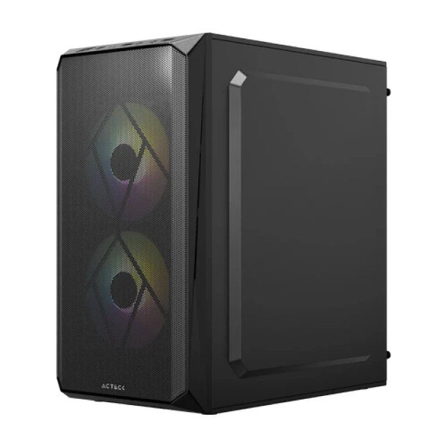 GABINETE ACTECK DOOM GI630 NEGRO MATX (3 VENTILADORES RGB PREINSTALADOS) (INCLUYE FUENTE DE PODER 500W) / AC-935739