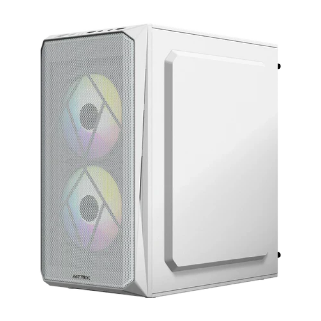 Gabinete Acteck Doom GI630 Blanco | mATX | 3 ventiladores RGB preinstalados | Incluye fuente de poder 500W | AC-935746