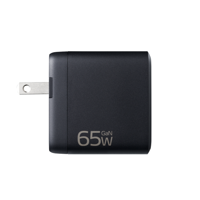 Cargador USB de Pared ADATA GaN de 65 W | Carga rápida | Carga 3 dispositivos de forma simultánea | USB-A / USB-C | Color Negro | CHARGERU-0653-QCPDBK