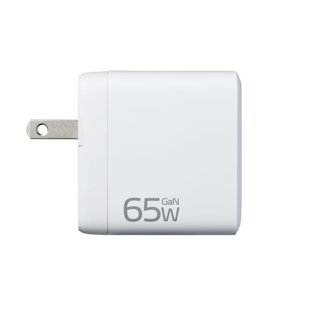 Cargador USB de Pared ADATA GaN de 65 W | Carga rápida | Carga 3 dispositivos de forma simultánea | USB-A / USB-C | Color Blanco | CHARGERU-0653-QCPDWH