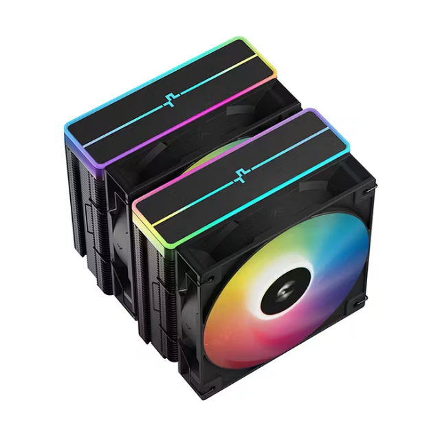 Disipador de Aire DeepCool AG620 BK ARGB V2 | 120 mm | 300 a 1950 RPM | 29.4 dBA | AM5 / AM4 | LGA 1851 / 1700 / 1200 / 1151 / 1150 / 1155 | ARGB | Negro | R-AG620-BKAMMN-GJD