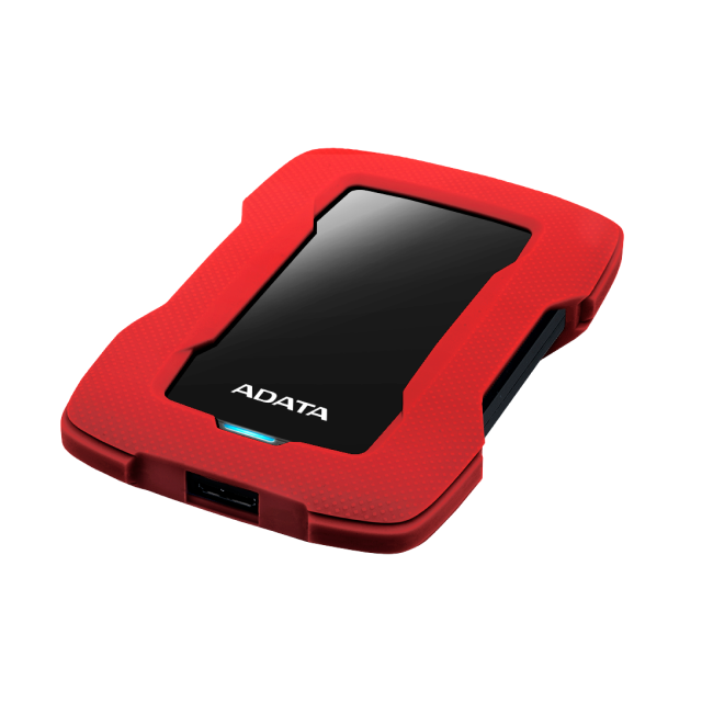 Disco Duro Externo ADATA HD330 | 1TB | USB 3.2 | Carcasa de Silicona Resistente a Impactos | Sensor de Impactos | Rojo | AHD330-1TU31-CRD