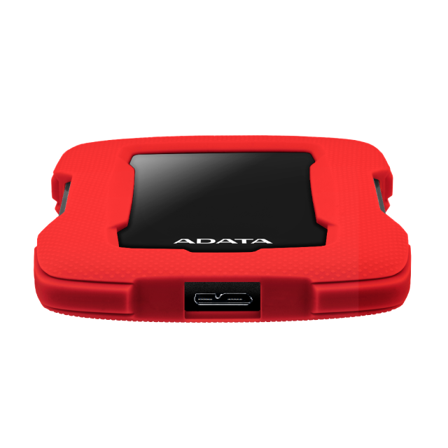 Disco Duro Externo ADATA HD330 | 1TB | USB 3.2 | Carcasa de Silicona Resistente a Impactos | Sensor de Impactos | Rojo | AHD330-1TU31-CRD