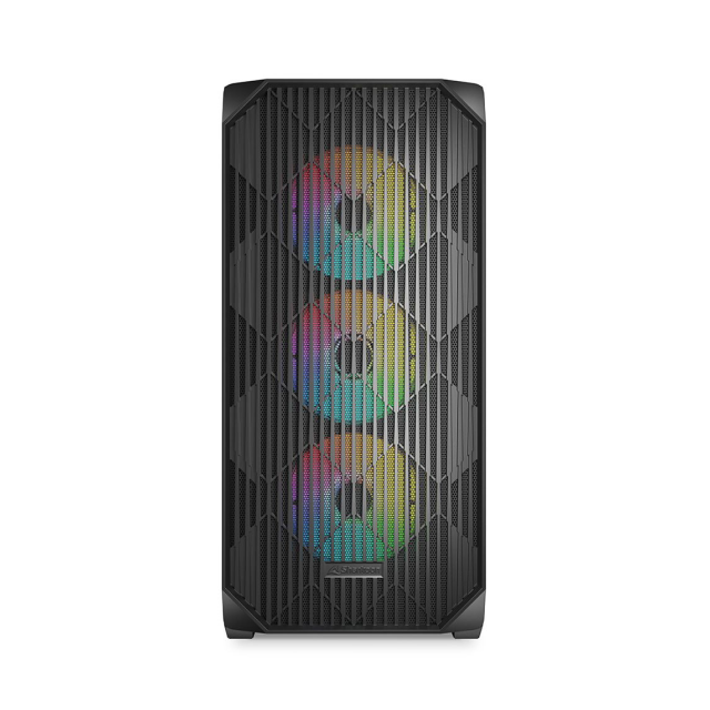 Gabinete Sharkoon AK3 RGB | ATX / Mini-ATX / Mini ITX  | Compatibilidad Placas Back Connect | Cristal templado | 4 Ventiladores Preinstalados | C-AK3 