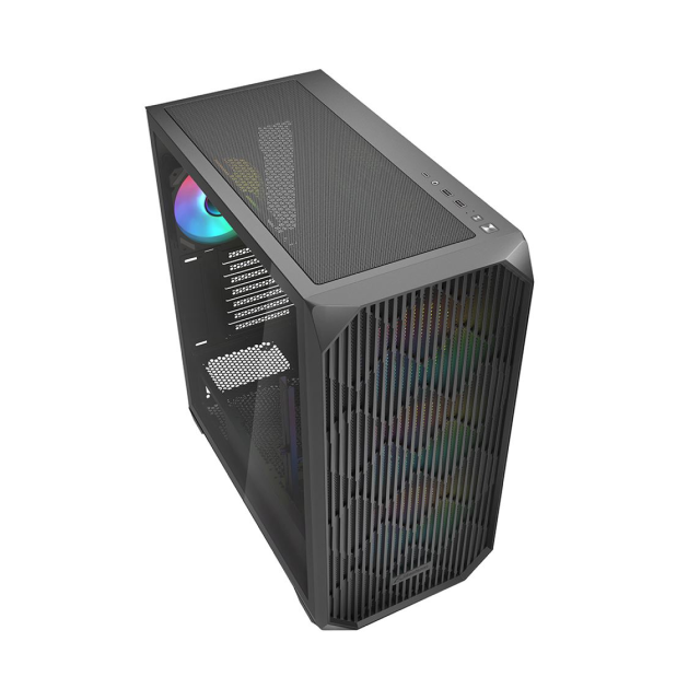 Gabinete Sharkoon AK3 RGB | ATX / Mini-ATX / Mini ITX  | Compatibilidad Placas Back Connect | Cristal templado | 4 Ventiladores Preinstalados | C-AK3 