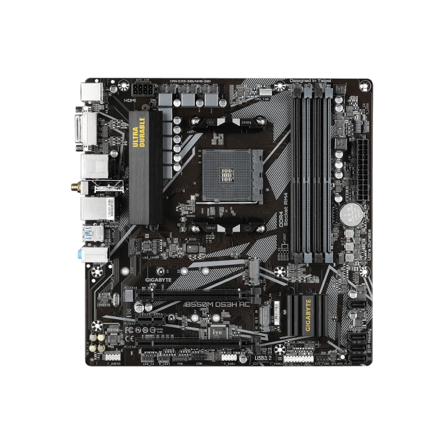 Tarjeta Madre GIGABYTE B550M DS3H AC (rev. 1.5) | Micro ATX | AM4 | DDR4 Hasta 128GB | B550M DS3H AC