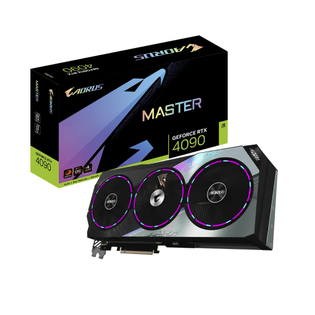 Tarjeta de Video Gigabyte Aorus Master RTX 4090 | 24 GB  / GDDR6X | PCI-E 4 | Display Port 1.4 x 3 / HDMI 2.1 x 1 | GV-N4090AORUS M-24GD