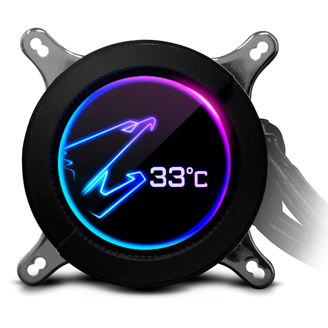 Enfriamiento líquido Gigabyte AORUS Liquid Cooler 280mm | RGB | 2x140mm | Pantalla LCD | GP-AORUS Liquid Cooler 280