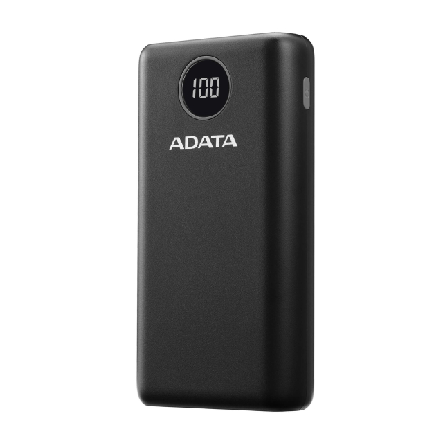 Powerbank ADATA P20000QCD | Carga Rápida | Hasta 3 Dispositivos Simultáneos | USB-A / USB-C | Negro | AP20000QCD-DGT-CBK