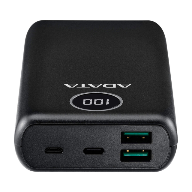 Powerbank ADATA P20000QCD | Carga Rápida | Hasta 3 Dispositivos Simultáneos | USB-A / USB-C | Negro | AP20000QCD-DGT-CBK