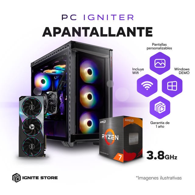 PC IGNITER APANTALLANTE R7 5800X + 4080SUPER