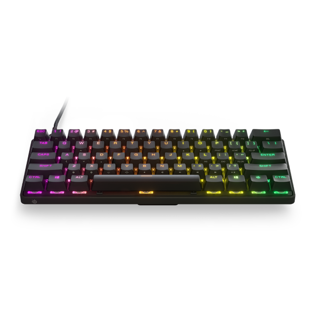 Teclado mecánico alámbrico SteelSeries Apex Pro Mini | Negro | RGB | 60% Switch OmniPoint ajustable | Inglés | KB-00017