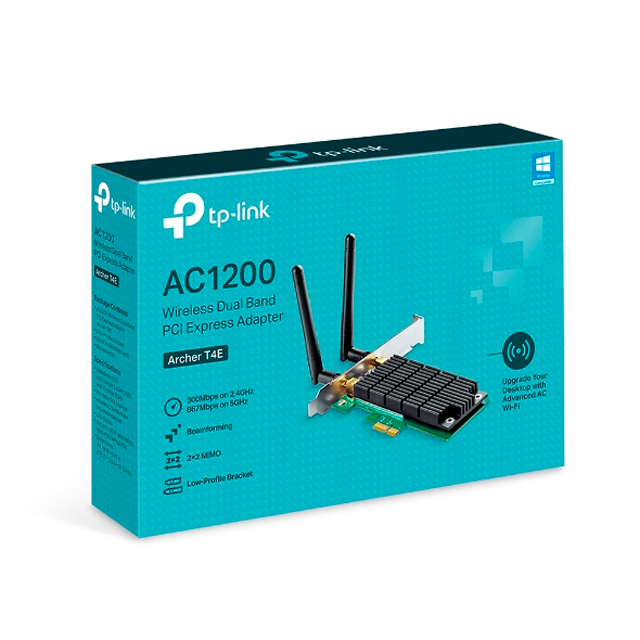 TARJETA DE RED INALÁMBRICA TP-LINK ARCHER T4E AC1200 DUALBAND PCIE 5.0GHZ