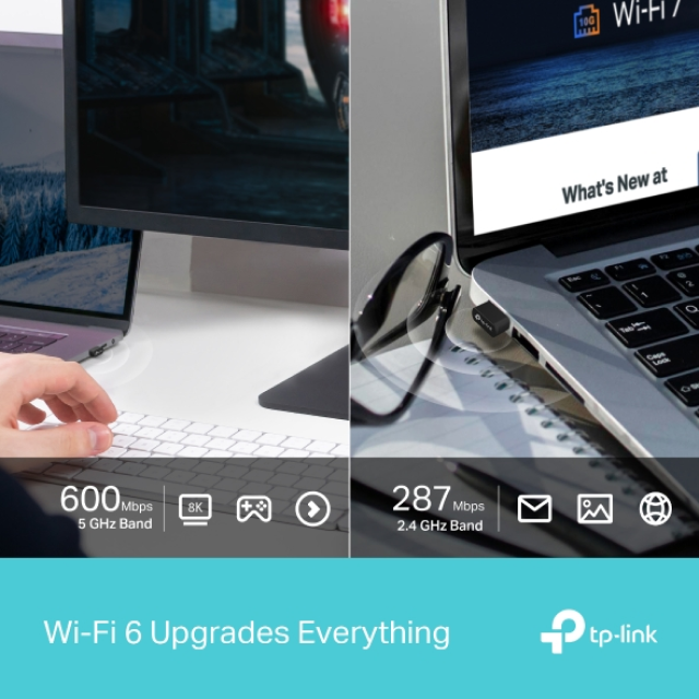 Adaptador Wi-Fi y Bluetooth TP-Link Archer T2UB Nano | Doble Banda 2.4 / 5 GHz | Wi-Fi 6 | Bluetooth 5.3 | Archer TX10UB Nano