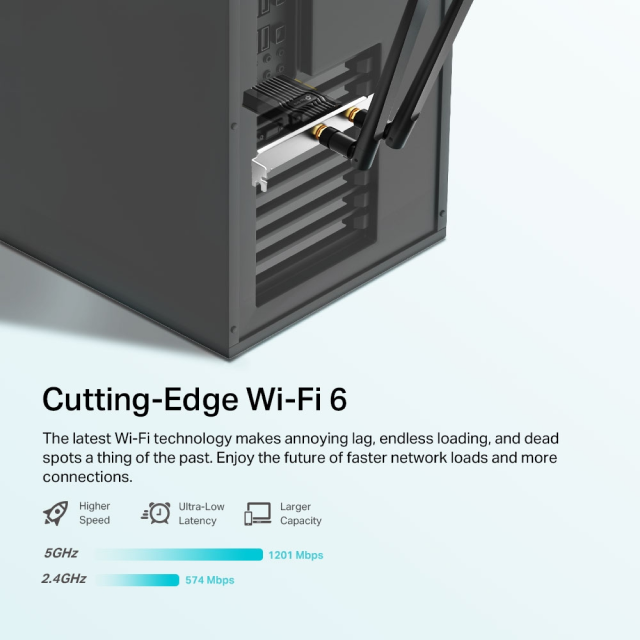 Tarjeta de Red Tp-Link Archer TX20E | PCIe AX1800 | Wi-Fi 6 | 5 GHz/2,4 GHz | Bluetooth 5.2 | Archer TX20E(UN) 