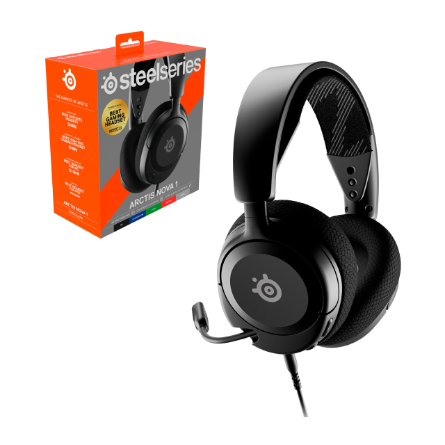 DIADEMA STEELSERIES ARCTICS NOVA 1 NEGRO PC|SERIES X|PS|SWITCH|MOVIL 3.5mm / 61606